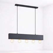 Lampara colgante Couture negro 5 luces