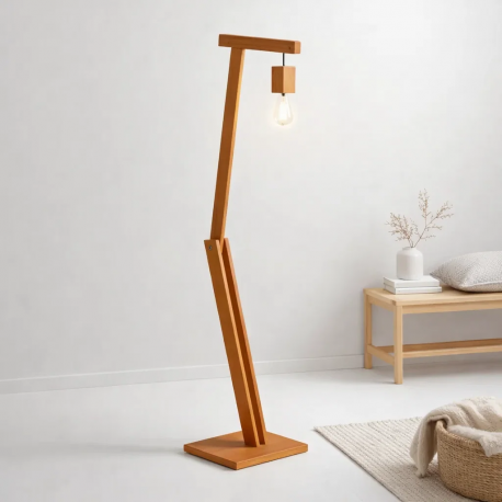 Lampara de Pie Madera Pelicano