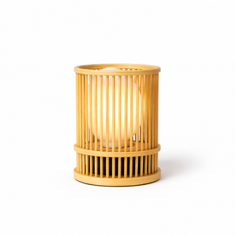 Lampara de mesa Bamboo cilindrica