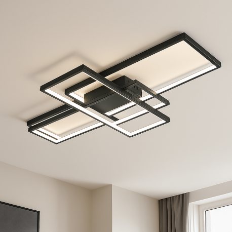 Lampara led geometrica negra