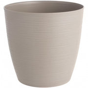 Maceta redonda estilo piedra Ø33 x 30 cm taupe Reyplast para hogar disponible online en El Container