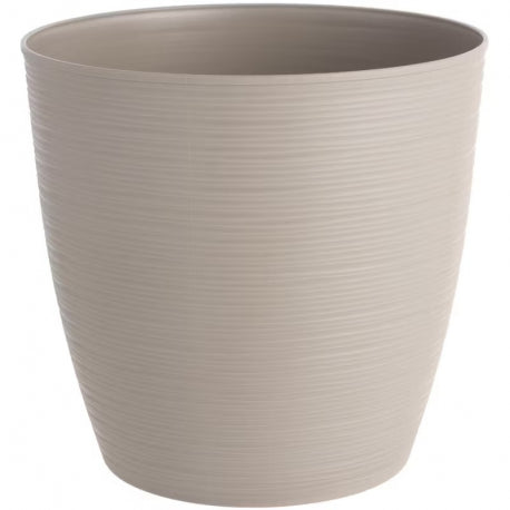 Maceta redonda estilo piedra Ø33 x 30 cm taupe Reyplast para hogar disponible online en El Container