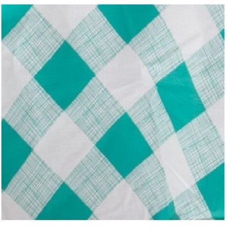 Mantel PVC Cuadrille Rectangular 140 x 210 cm. Turquesa. Masel