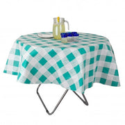 Mantel PVC Cuadrille Redondo 180 cm. Turquesa. Masel