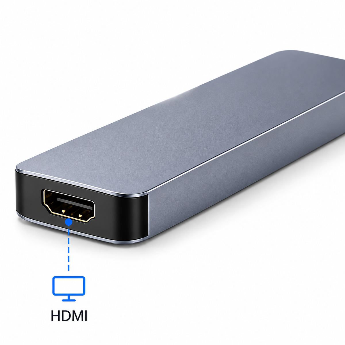 Hub Adaptador MLAB 6 en 1 USB-C a HDMI + SD/TF + PD 100W + 2 USB
