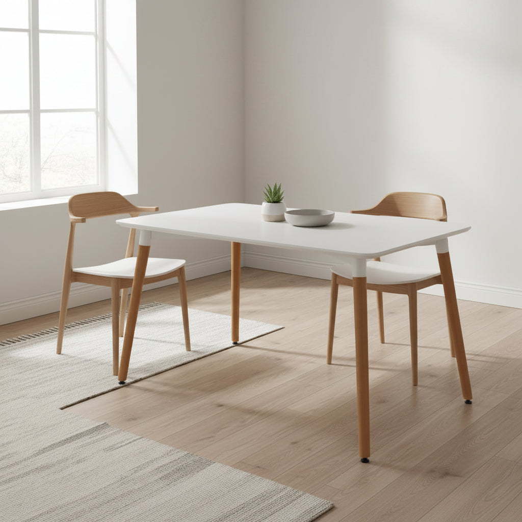 Mesa Eames rectangular color blanco