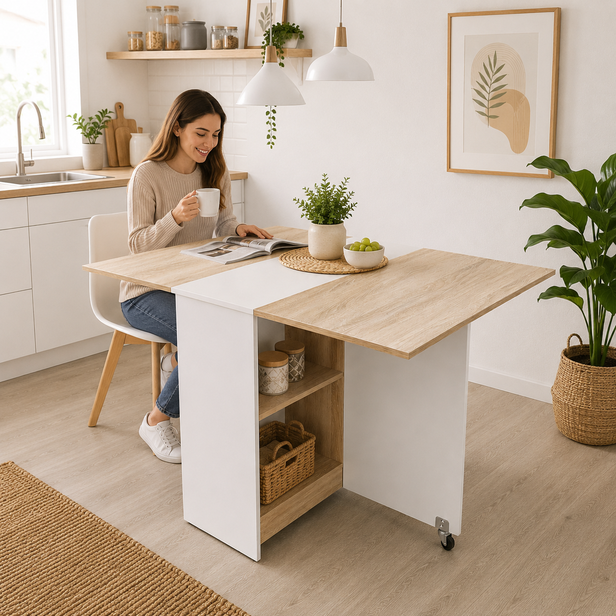 Mesa plegable Comedor o Cocina Acacia Arena