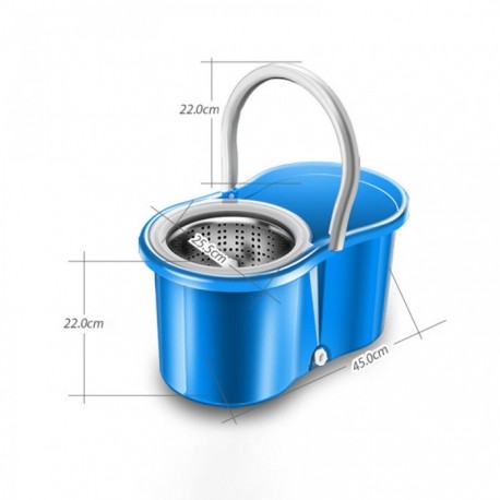 Mopa giratoria 360° con canasto de acero inoxidable