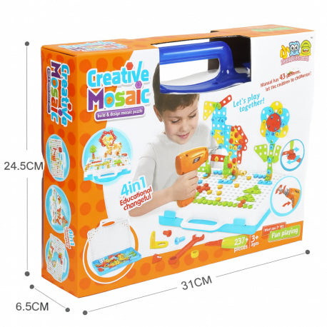 Mosaico interactivo + Herramientas Montessori. Kit 237 piezas