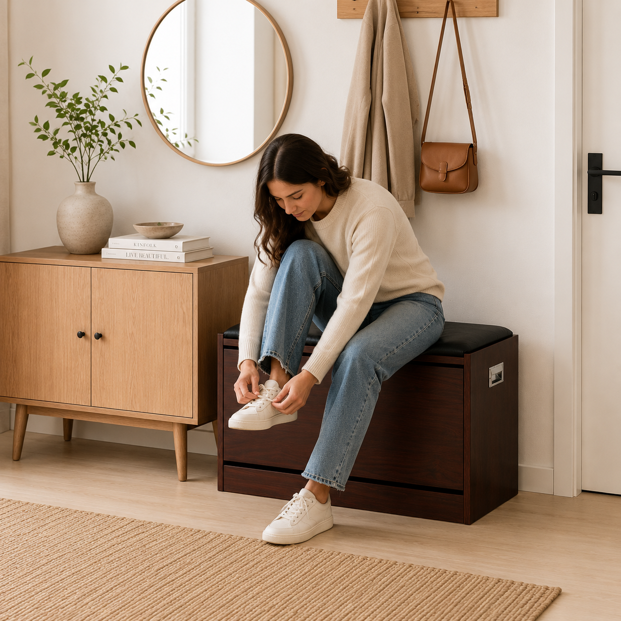 Mueble Zapatero con Cojín