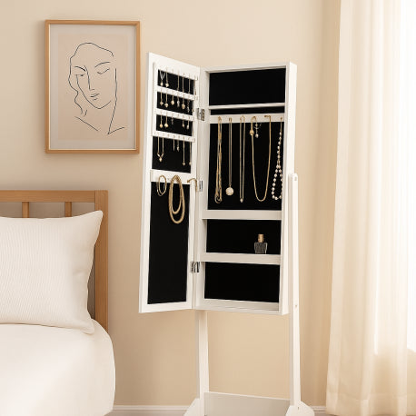 Mueble Espejo Joyero Blanco