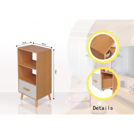 Mueble lateral blanco caramelo Iowa