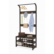 Mueble perchero madera caoba