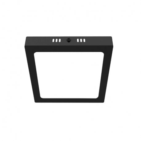 PANEL SOBREPUESTO NEGRO PRO CUADRADO 12W CALIDO 3000K KONNERGIE para iluminación disponible online en El Container