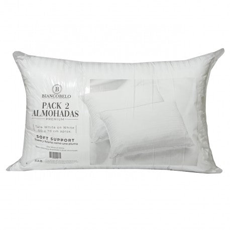Pack 2 Almohadas Biancobelo Premium 50x70
