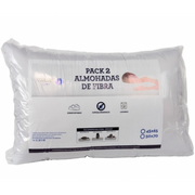 Pack 2 Almohadas Premium Microfibra Gris Claro. Masel