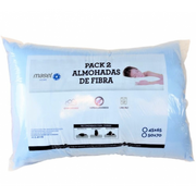 Pack 2 Almohadas Premium Microfibra Light Blue. Masel