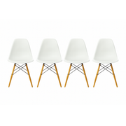 Pack 4 Sillas Eames DSW blancas
