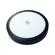 Panel sobrepuesto negro bio con sensor de movimiento redondo 18w neutro 4000k para iluminación disponible online en El Container
