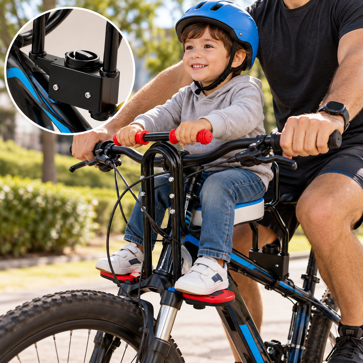 Silla de Bicicletas para niños Celeste