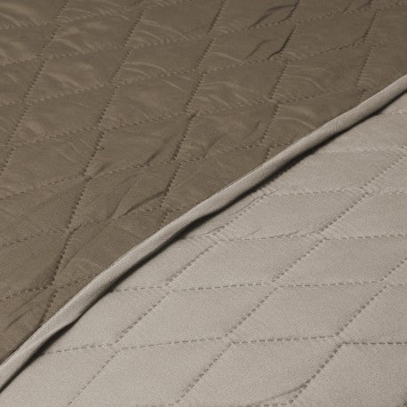 Quilt Bicolor tabaco y beige Masel