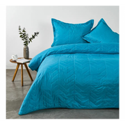 Quilt Bicolor Turquesa Gris, AF Cannon - King El Container