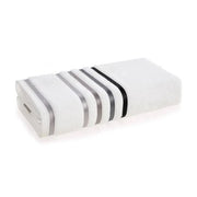 Sábana de Baño Karsten Lumina Blanco Gris 86x150 cm Algodón 500g Alta Absorción El Container