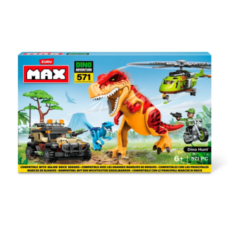 Set 571 Bloques Max Dino Escape En Caja De Zuru