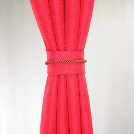 Set Cortina Barbara 8 pzas. 140 x 225 cm Rojo. Masel