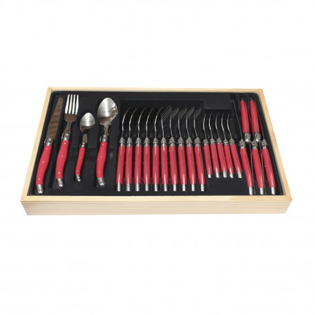 Set de cubiertos estilo laguiole. 24 piezas para seis personas