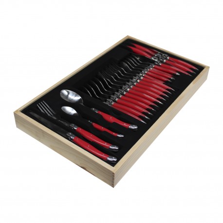Set de cubiertos estilo laguiole. 24 piezas para seis personas
