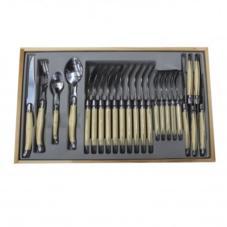 Set de cubiertos estilo laguiole. 24 piezas para seis personas