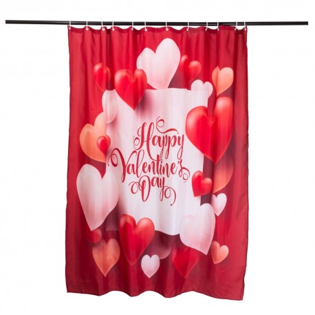 Set Baño Cortina, Covertor, 2 Pisos San Valentín. Masel