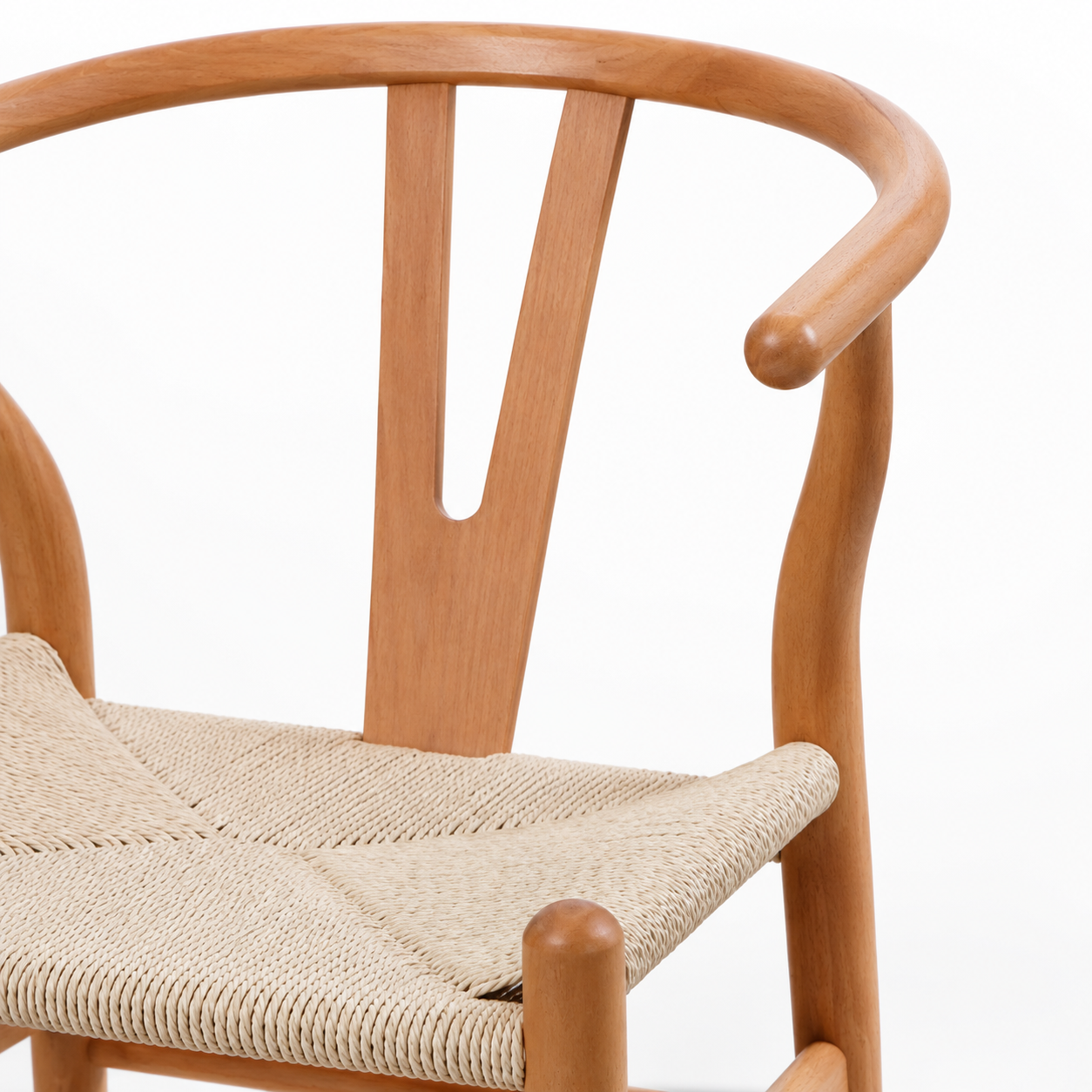 Silla Wishbone Madera y Hilo de cuerda Natural