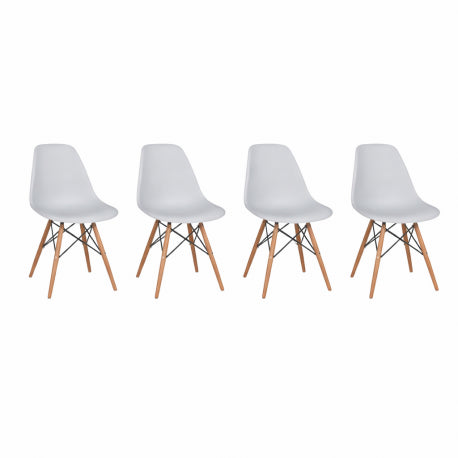Sillas Eames DSW. Juego 4 Sillas Color Gris