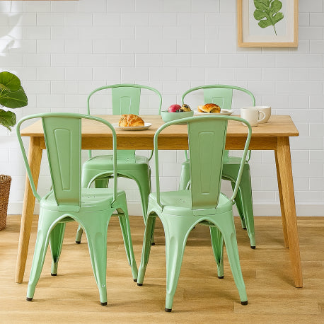 Sillas de Comedor Tolix. Pack 4 Unidades Menta