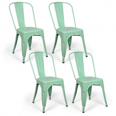 Sillas de Comedor Tolix. Pack 4 Unidades Menta