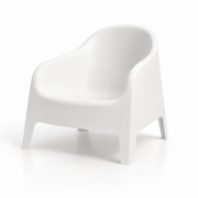 Sillón Individual Plástico Exterior Blanco