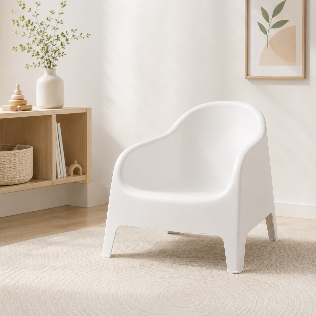 Sillón Individual Plástico Exterior Blanco