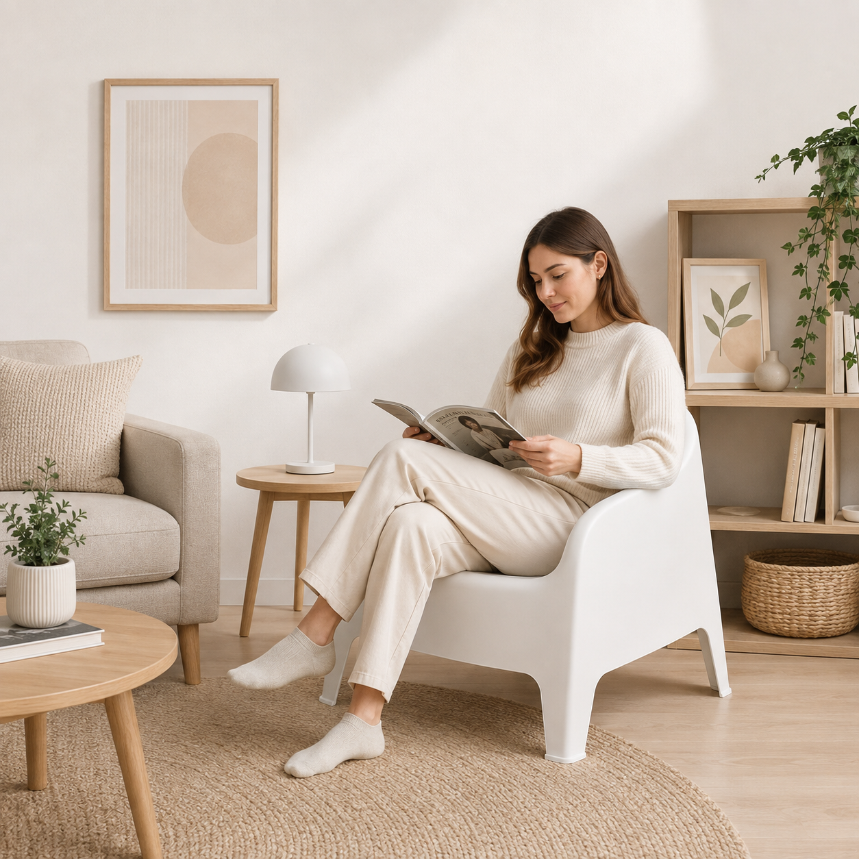 Sillón Individual Plástico Exterior Blanco