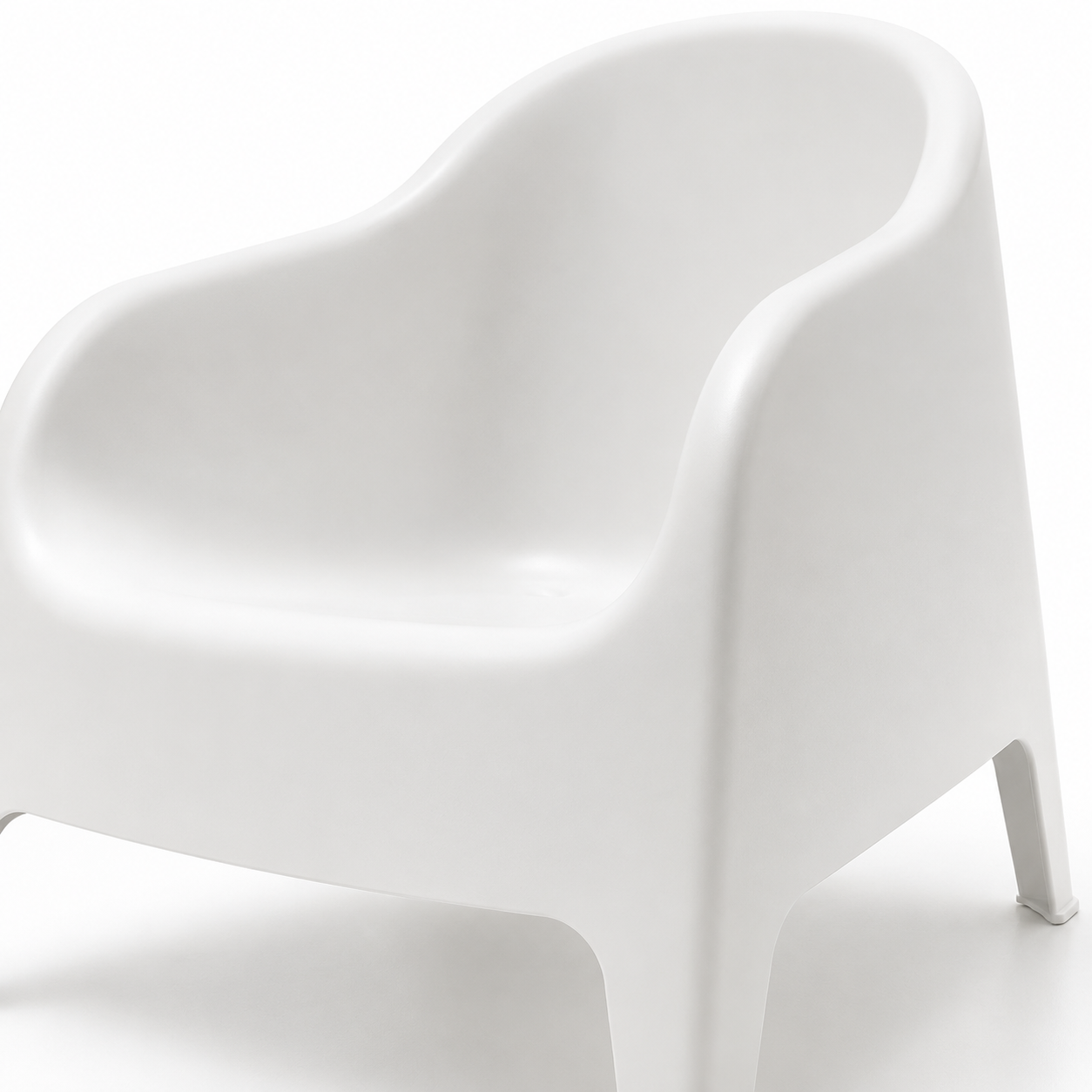 Sillón Individual Plástico Exterior Blanco