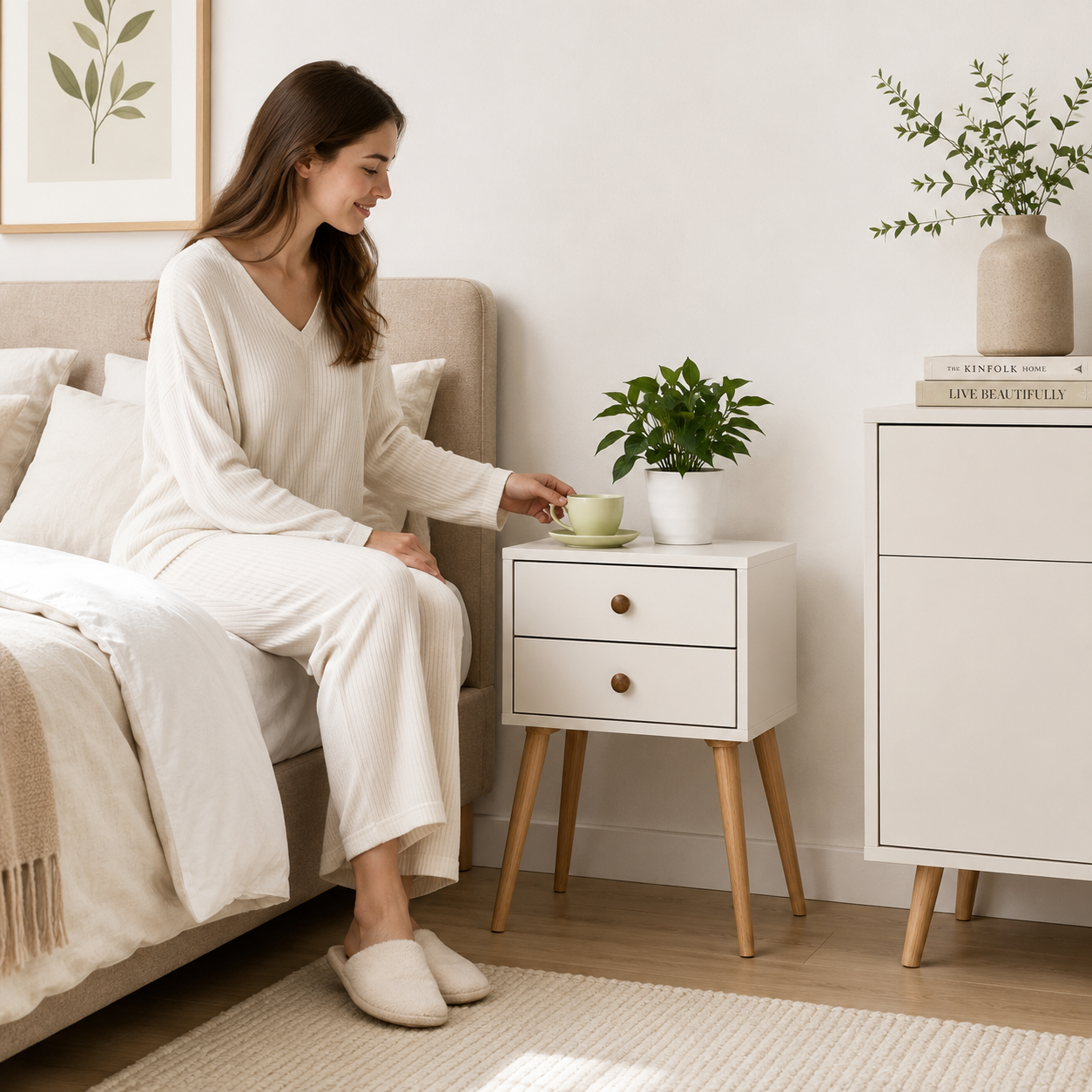 Velador Doble Eames White