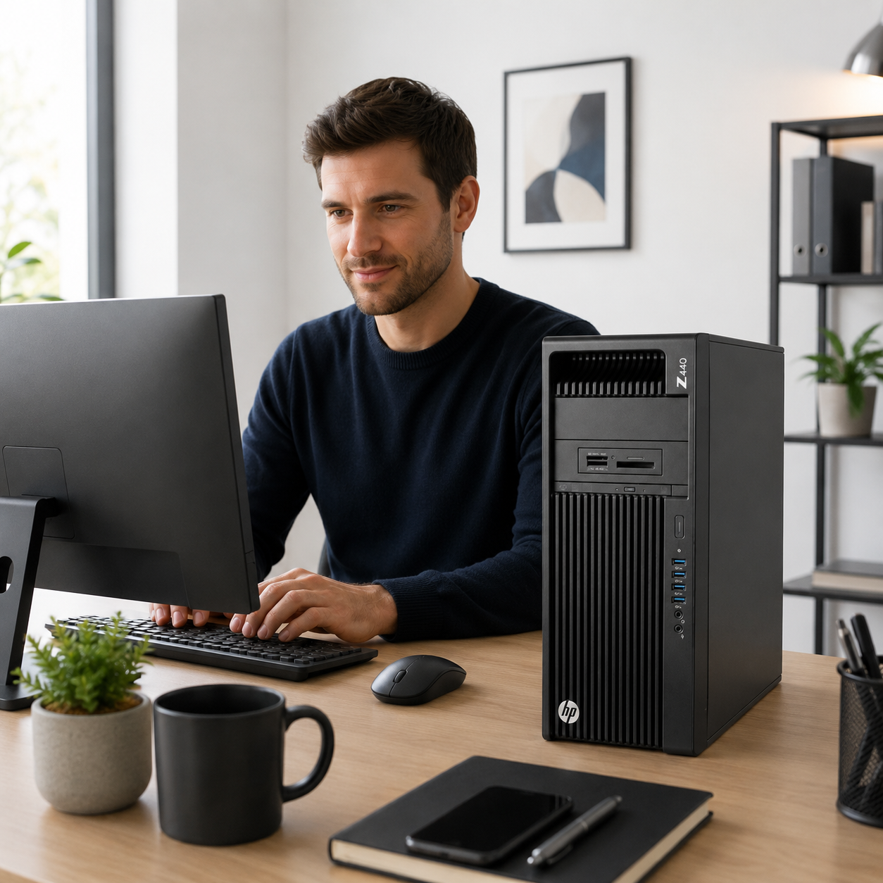 Workstation HP Z440 Intel Xeon E5-1650 V4 16GB RAM 500GB HDD + 256GB SSD Quadro M4000  >