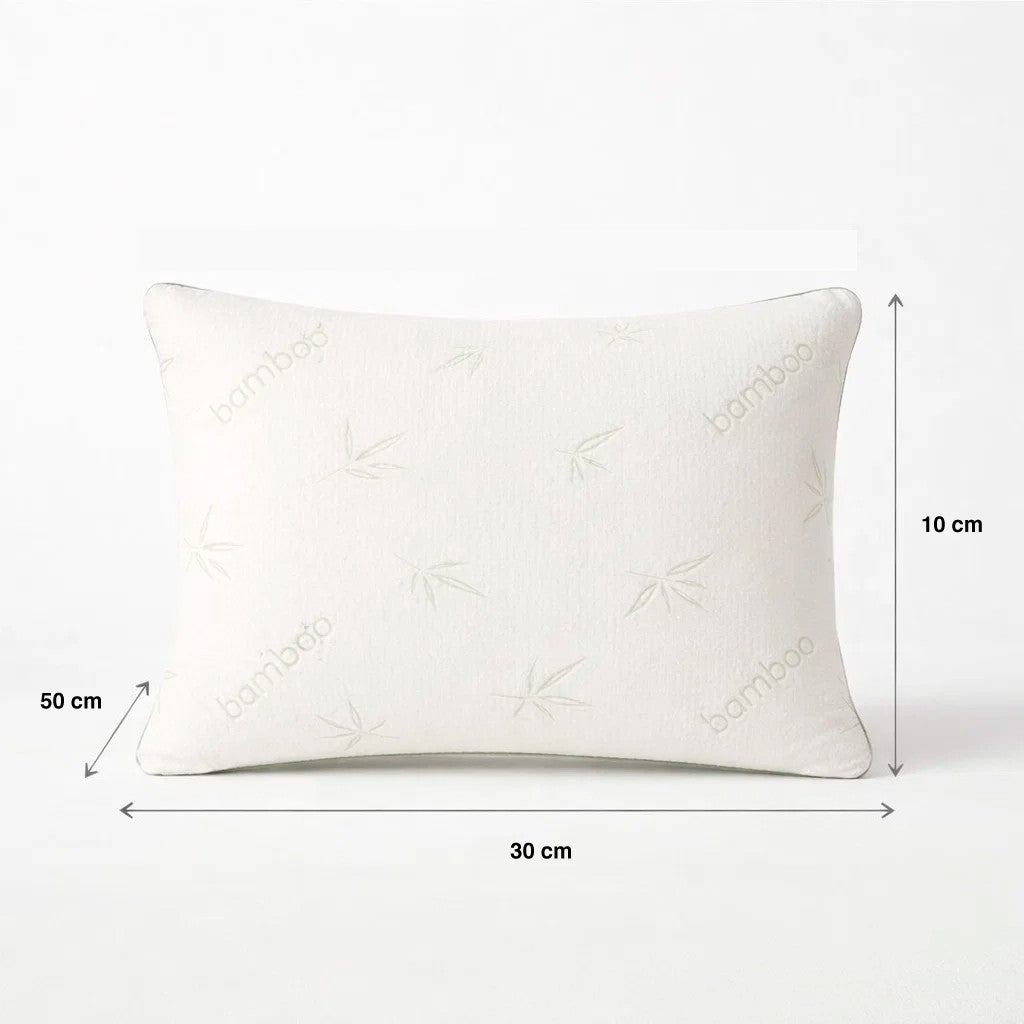 Pack 2 Almohadas de Bambú con Relleno de Espuma 50x30 cm