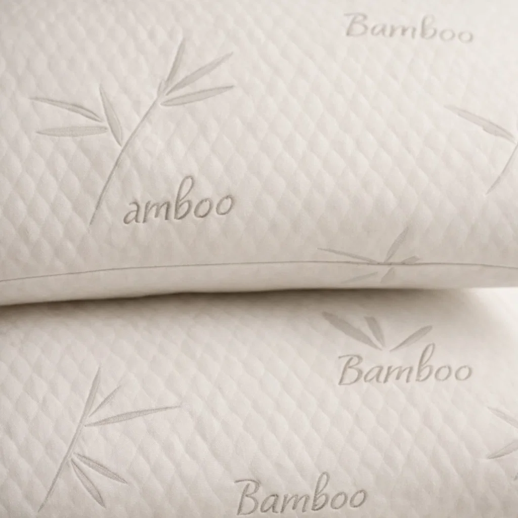 Pack 2 Almohadas de Bambú con Relleno de Espuma 50x30 cm