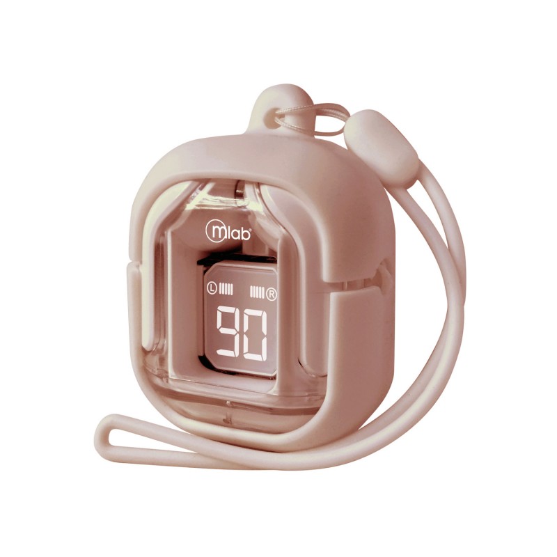 Audífonos MLAB TWS Glass Crystal Pink– Bluetooth V5.4, Estuche Silicona