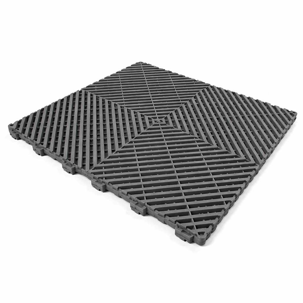 Piso Encastrable Plástico Garaje Autolavado Taller Detailing caja 6 unidades Gris