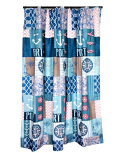 Set de cortina de baño Port Blue, Masel