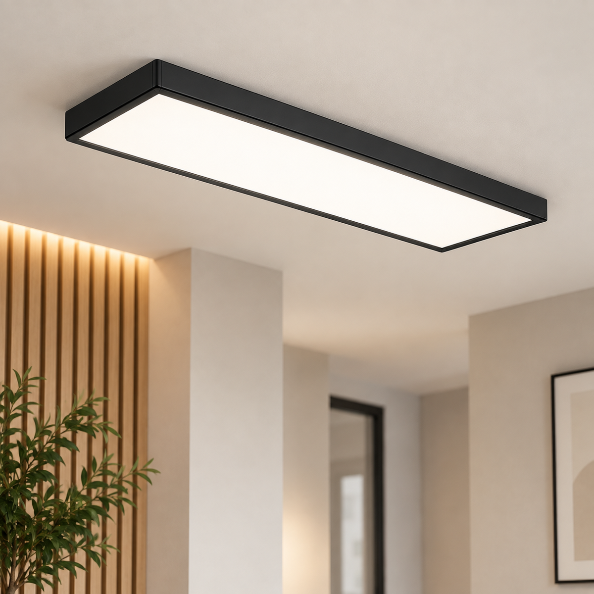 Base negra para sobreponer o colgar panel