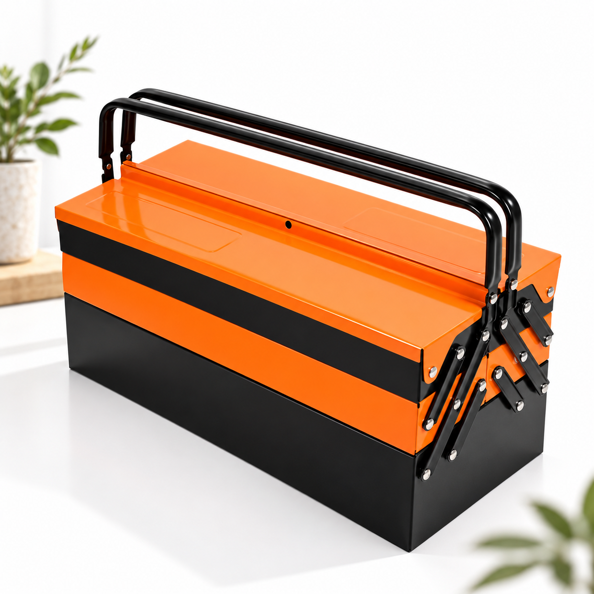 Caja de herramientas de 34 piezas. Incluye accesorios